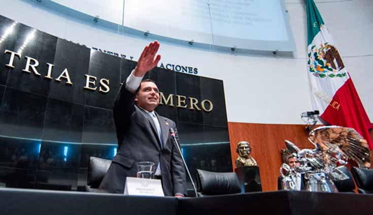 Protesta Cordero como presidente del Senado