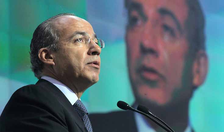 Calderón ve un enorme potencial en el Arco del Pacífico de México, Chile, Perú y Colombia