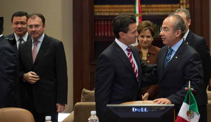 Confirman Calderón Hinojosa y Peña Nieto deseo por transición ordenada Confirman Calderón Hinojosa y Peña Nieto deseo por transición ordenada