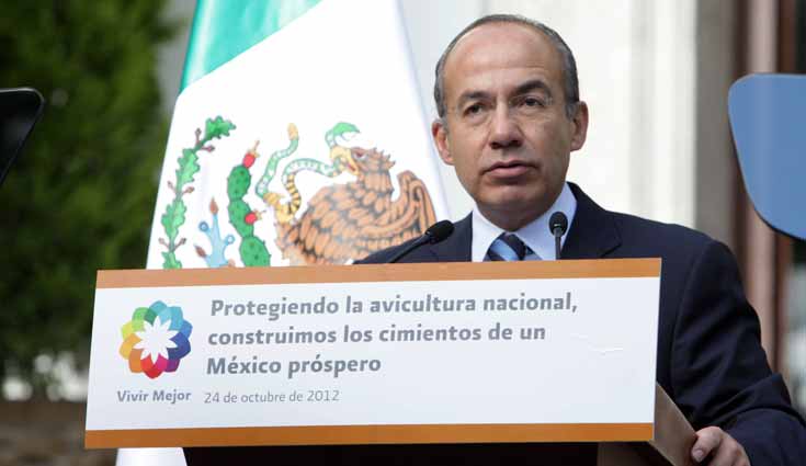 Totalmente controlado brote de influenza aviar: Calderón Hinojosa Totalmente controlado brote de influenza aviar: Calderón Hinojosa