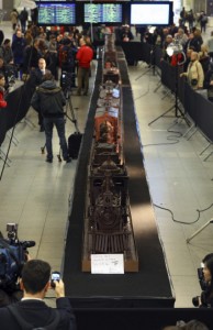Fabrican un tren de chocolate de 34,5 metros de longitud y 1.285 kilos en Bélgica