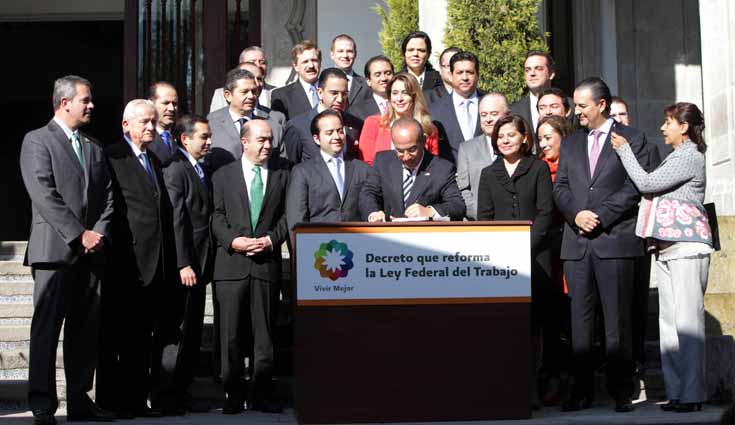 Promulga Calderón la reforma laboral