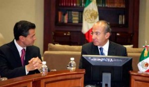 Concluye reunión Calderón - Peña