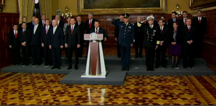 Entra en funciones nuevo Gobierno de la República: Enrique Peña Nieto