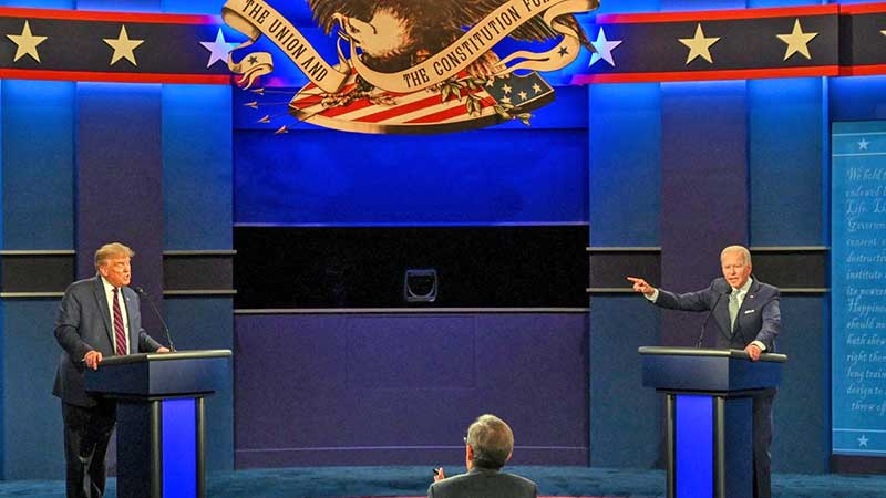El debate Biden-Trump, sin público y con micrófonos silenciados para evitar el caos