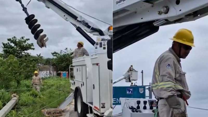 Regresa la energía eléctrica en Tulum, tras el paso del huracán 'Beryl'