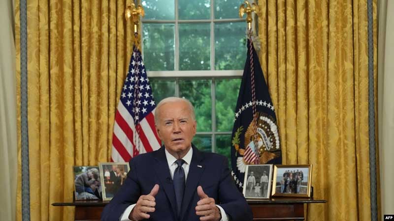 Biden hablará a EEUU el miércoles por primera vez tras renunciar a una eventual reelección