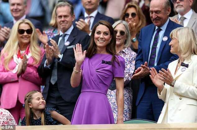 ¡Radiante! Kate Middleton reaparece en Wimbledon con su hija Charlotte