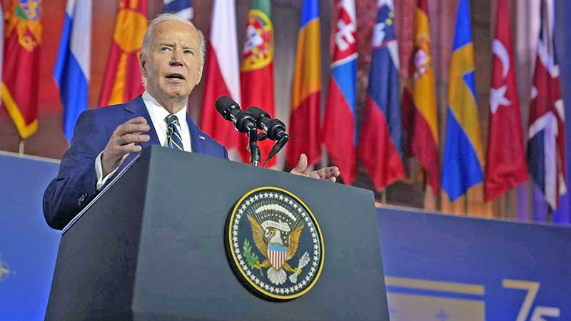 Biden afronta la rueda de prensa de la OTAN como una prueba clave para sostener su candidatura
