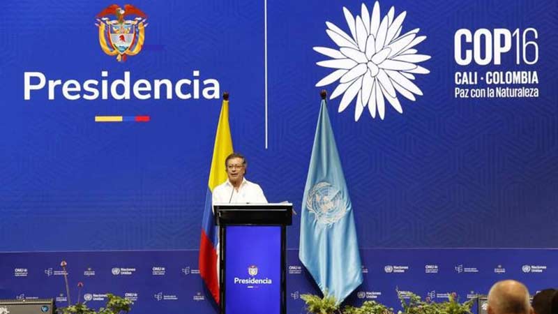 'Ha comenzado la extinción de la biodiversidad y la vida', alerta Gustavo Petro en la COP16