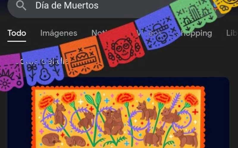 Google dedica su Doodle al Día de Muertos, tradición cultural mexicana