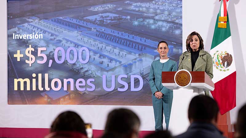 Presidenta Claudia Sheinbaum anuncia inversión de 5 mmdd de Amazon Web Services en México para crear región digital en Querétaro