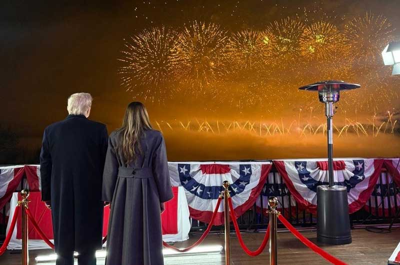 Trump celebra su regreso al poder con fuegos artificiales a las afueras de Washington
