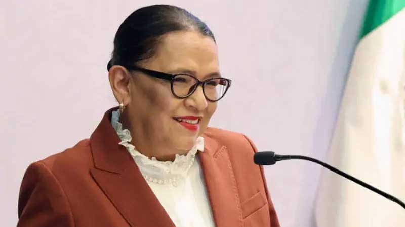 Rosa Icela Rodríguez encabeza tradicional tamaliza con trabajadores de Gobernación