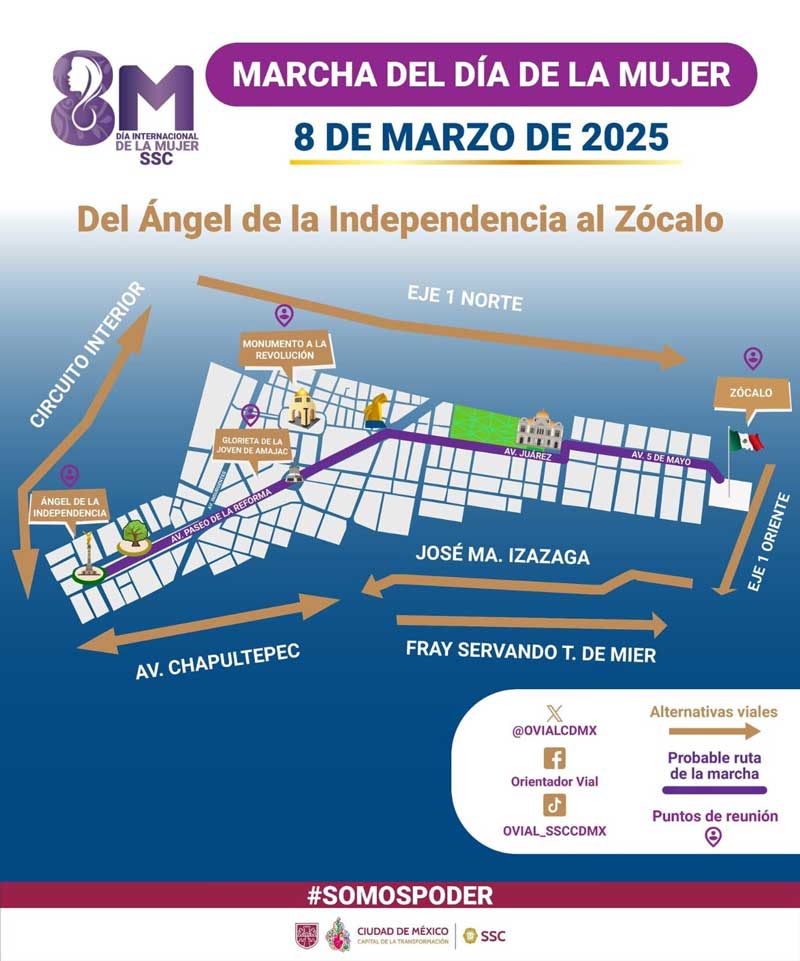 8M en CDMX: 800 mujeres policías vigilarán la marcha del Día Internacional de la Mujer