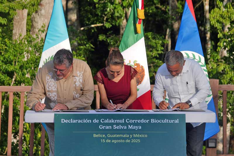 En un acuerdo histórico, México, Guatemala y Belice crean el Corredor Biocultural de la Gran Selva Maya, el más grande del mundo en su tipo