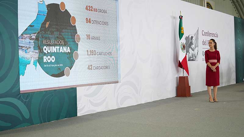 Informa Omar García Harfuch avances en seguridad de Quintana Roo