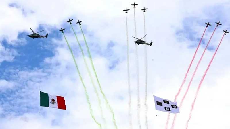 ¡Ya están listos! General Trevilla Trejo pasa revista a la parada aérea previo a desfile militar