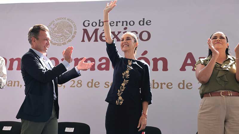 Sheinbaum promete repavimentar red carretera federal en Jalisco