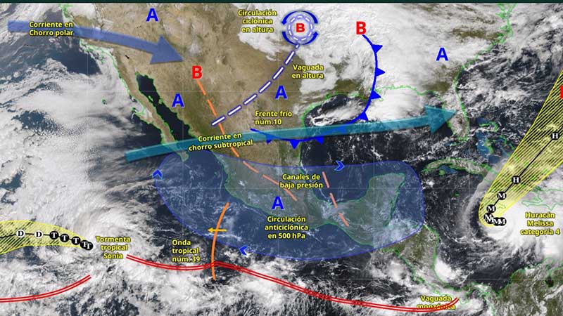 Clima México lunes 27 de octubre: se acerca frente frío 11, lluvias en sureste y ambiente cálido en gran parte del país