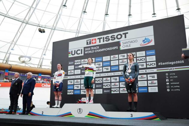La ciclista mexicana Yareli Acevedo, campeona mundial en prueba por puntos