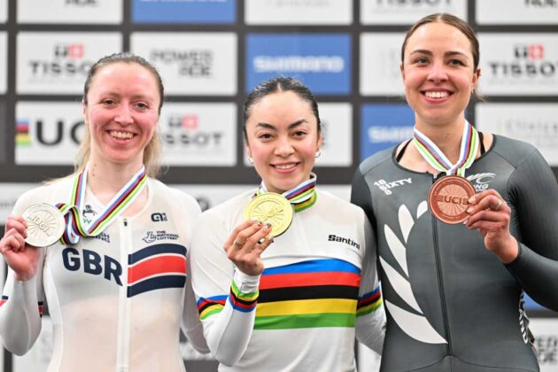 La ciclista mexicana Yareli Acevedo, campeona mundial en prueba por puntos