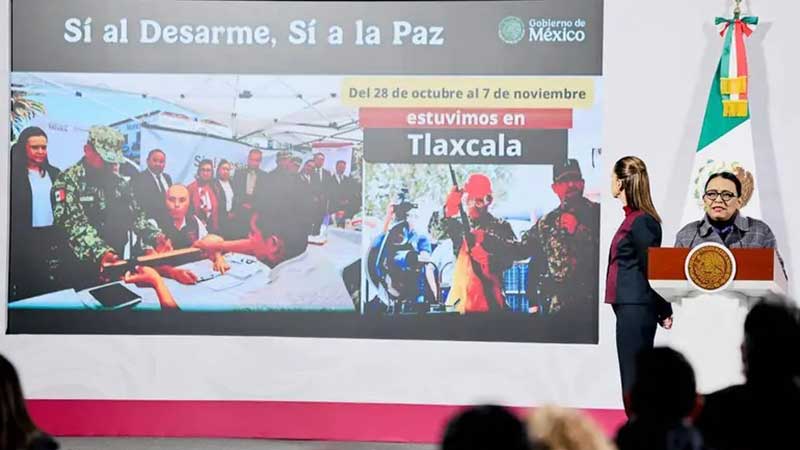 Gracias a 'Sí al Desarme, Sí a la Paz' se han canjeado 8 mil 547 armas de fuego: Segob