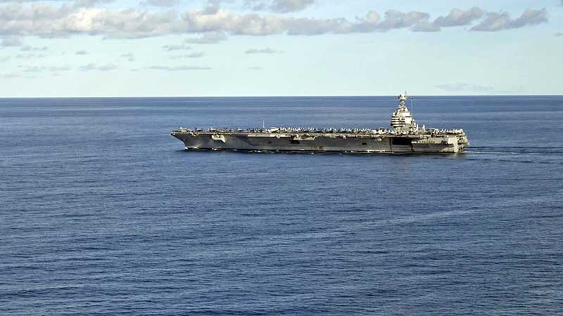 El portaviones más grande del mundo se suma a operativo de EU vs el narcotráfico en Latinoamérica