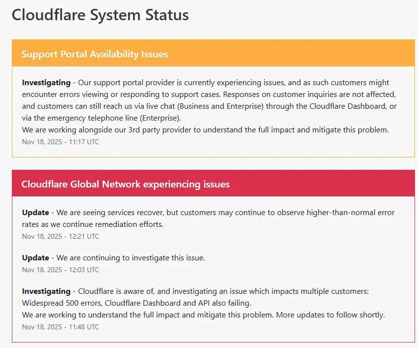 Qué es Cloudflare y por qué afectó a los servicios de X, ChatGPT, Canva y miles de plataformas más