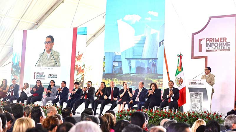 Acude titular de la Segob a informe de gobierno de Alejandro Armenta