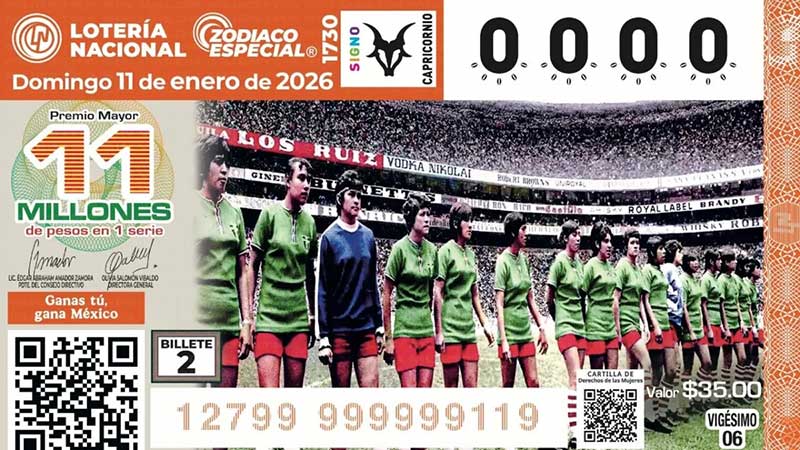 Presentan colección de billetes de Lotería alusivos al Mundial de Futbol