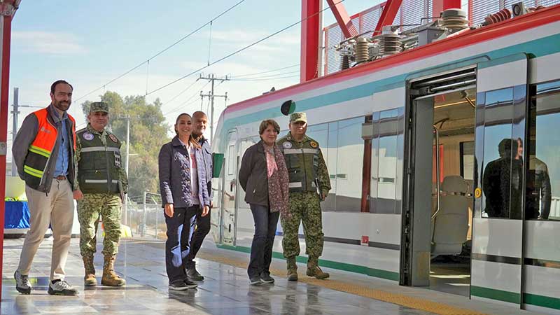 Presidenta Sheinbaum realiza primer recorrido en Tren Suburbano Lechería-AIFA