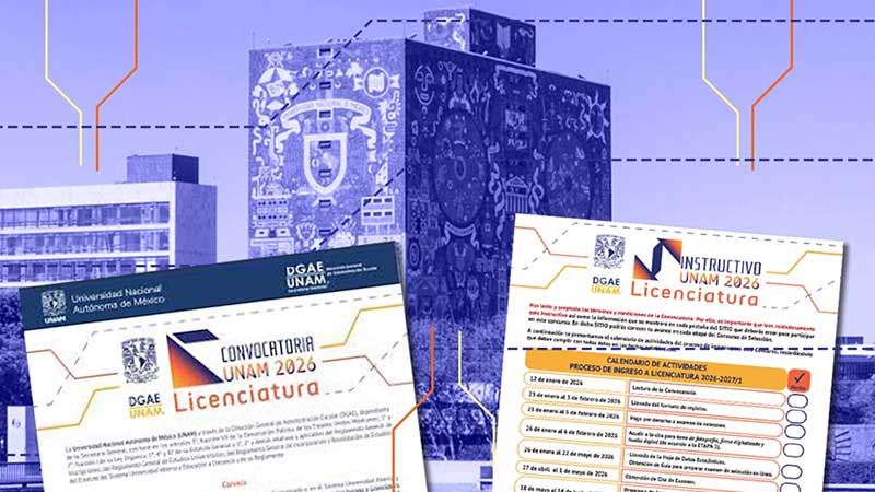 Fechas clave de la convocatoria al Concurso de Selección para ingreso a Licenciatura 2026 de la UNAM