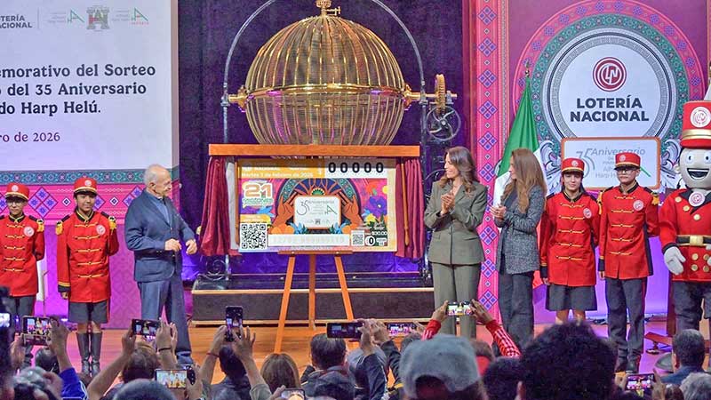 Lotería Nacional presenta billete conmemorativo del 35 Aniversario de la Fundación Alfredo Harp Helú