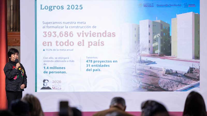 Más de ocho millones de familias beneficiadas con Vivienda para el Bienestar durante el sexenio: presidenta Sheinbaum